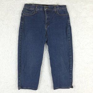 Vintage NYDJ Womens Jeans‎ Straight Capri Blue Denim Medium Wash Petite 8P
